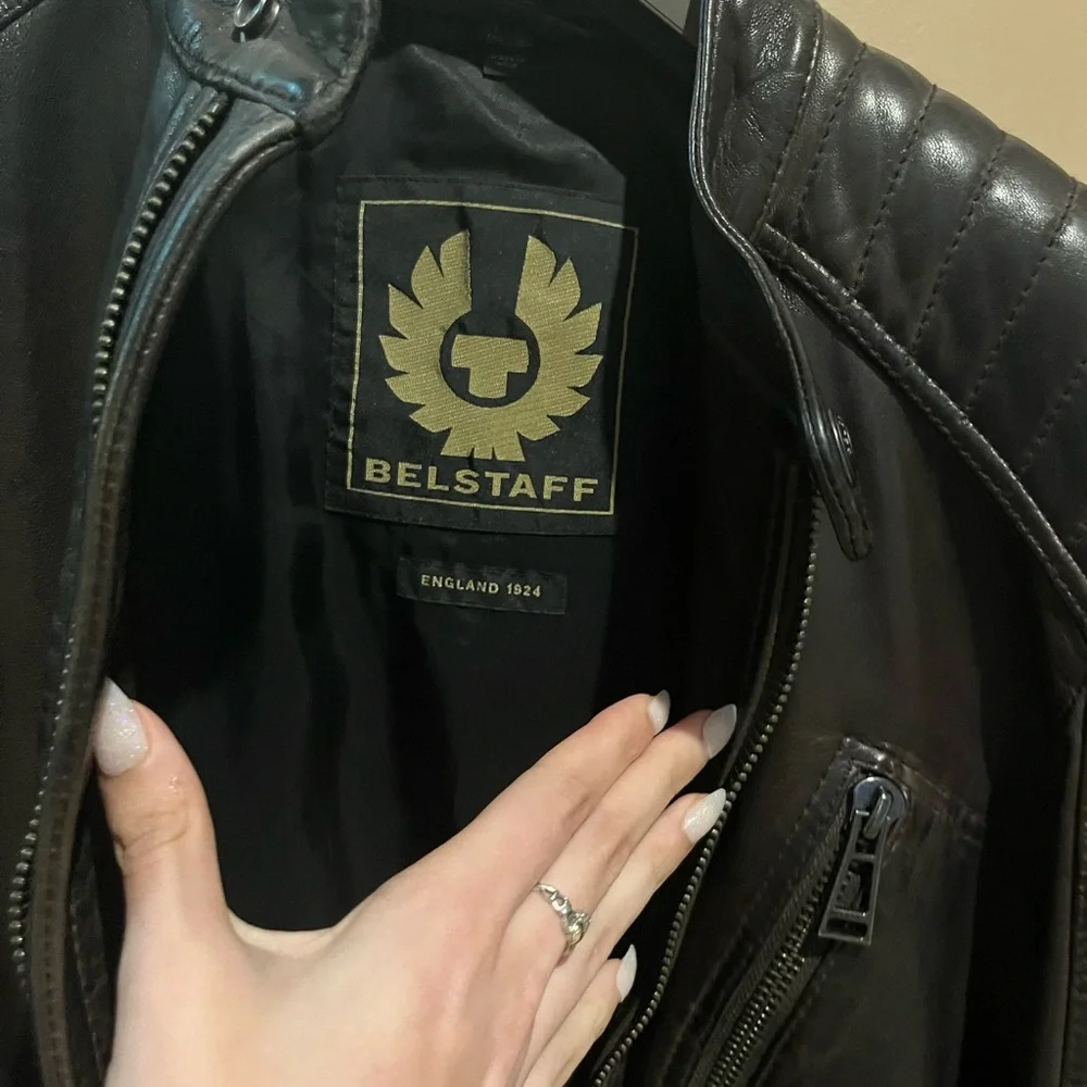 brown Belstaff genuine leather jacket - Picture 2 of 4